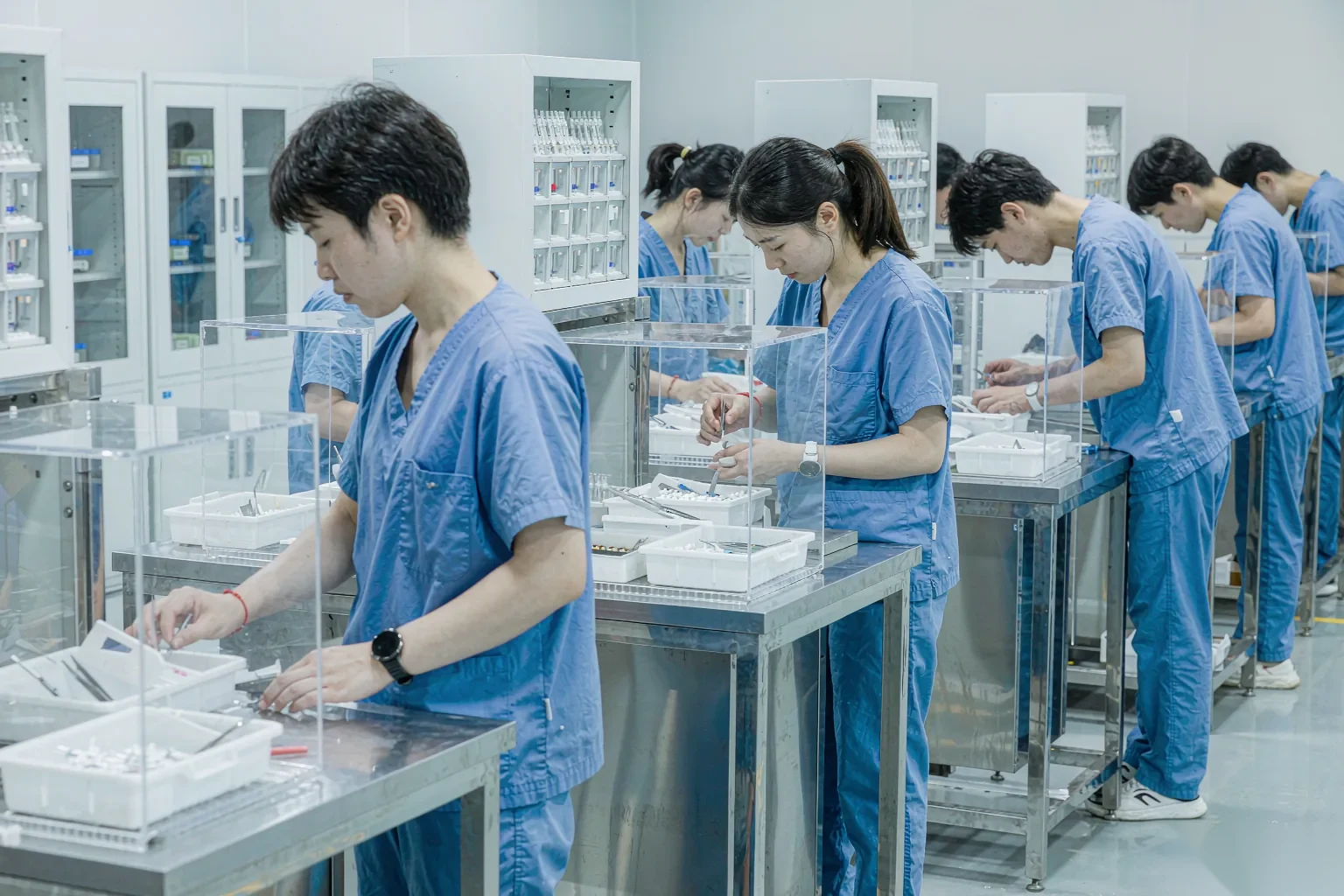 Assembly line inside the anti-static workshops