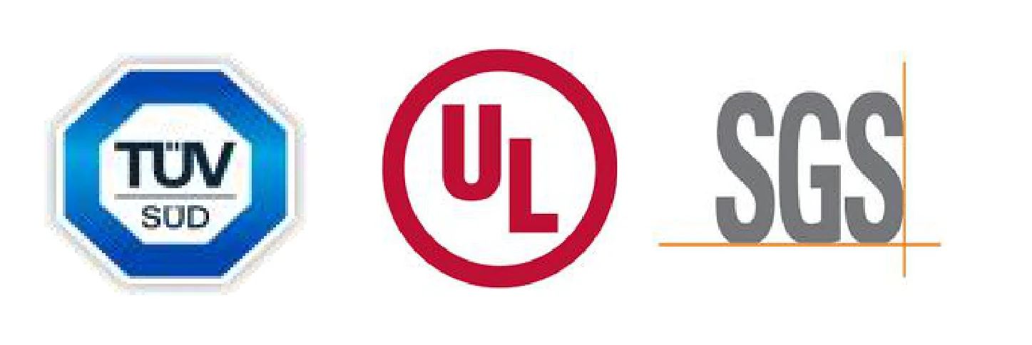 Annual audit by TÜV SÜD, UL and SGS
