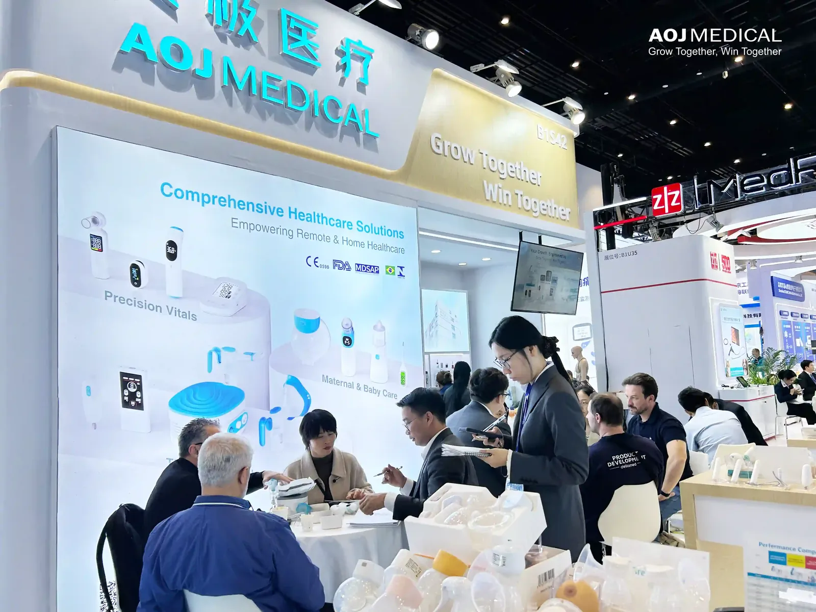 CMEF Beijing 2026 recap — buyers explore AOJ Medical’s three product lines at Booth B1S42