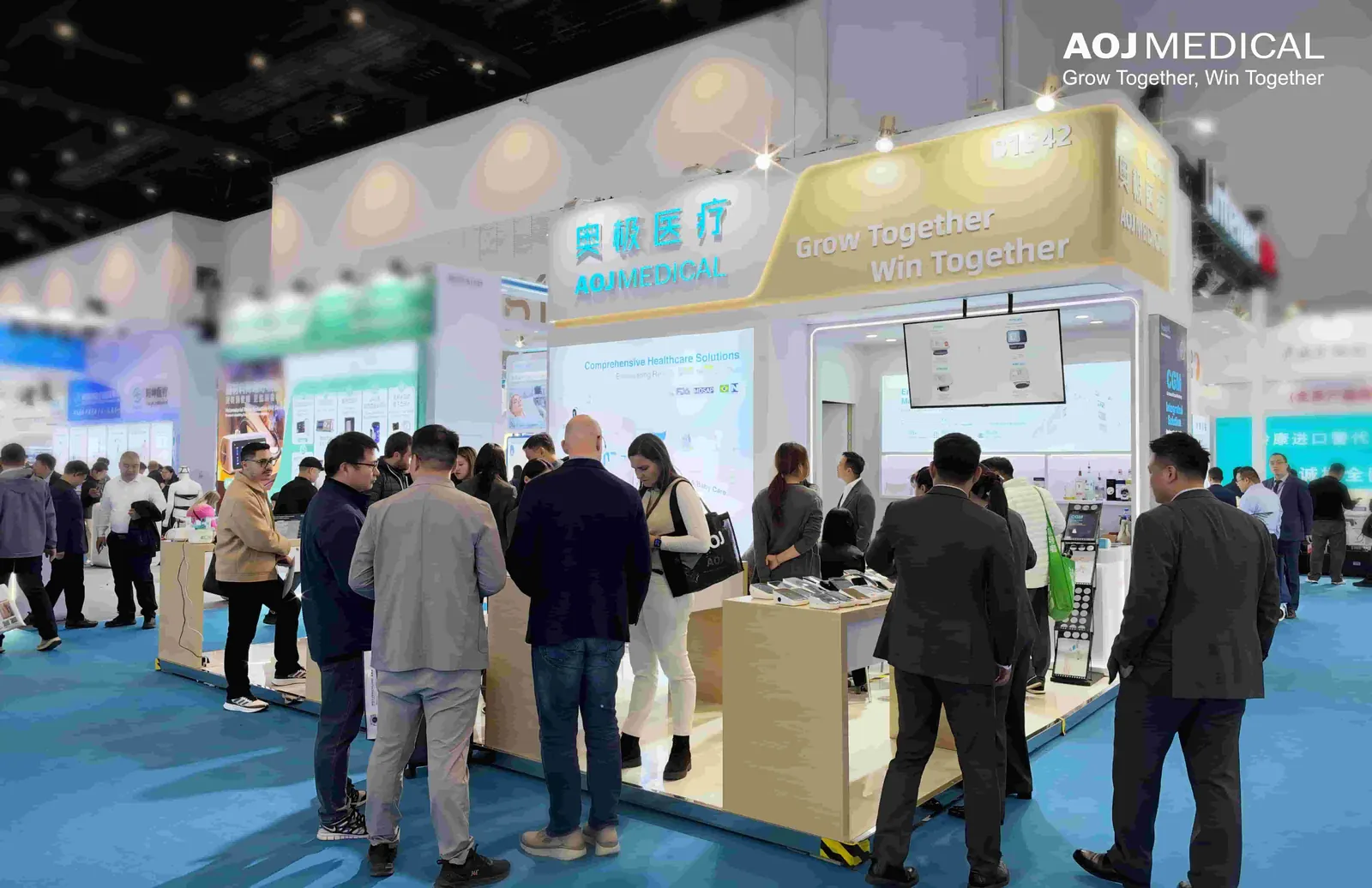 The AOJ Medical team at Booth B1S42 — thank you for visiting us at CMEF Beijing 2026