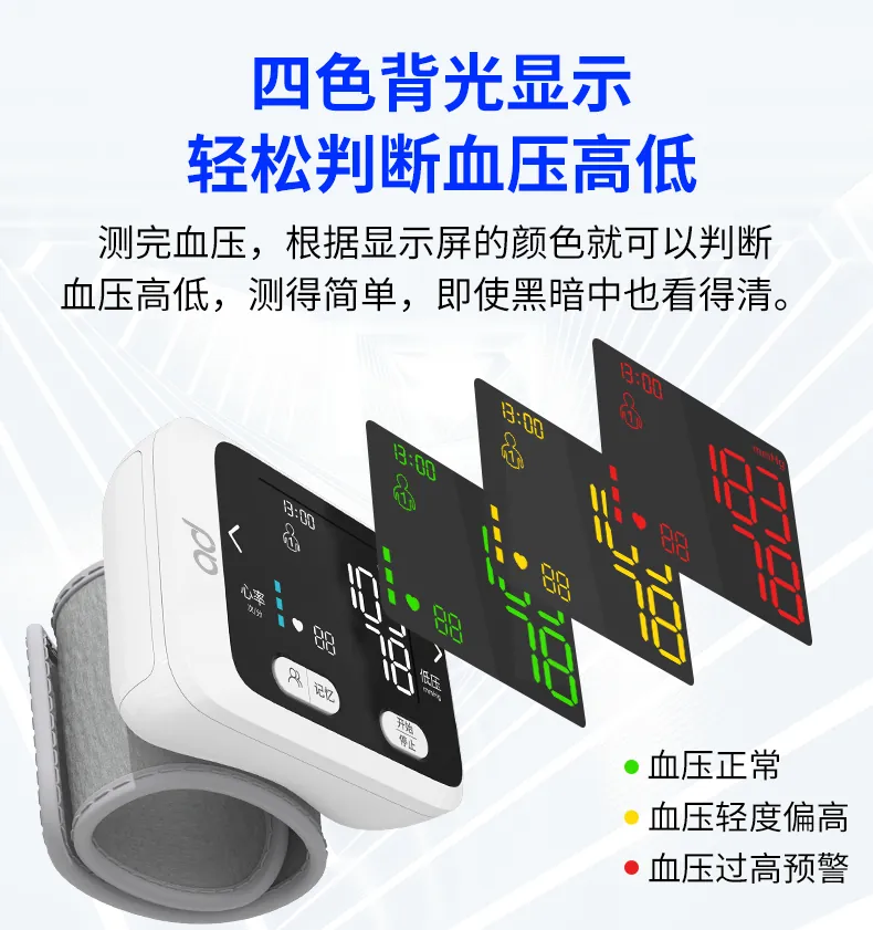 奥极医疗2021年全新设计腕式血压计发布-AOJ-35B