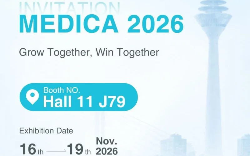 MEDICA 2026 invitation — Grow Together, Win Together, Hall 11 Booth J79