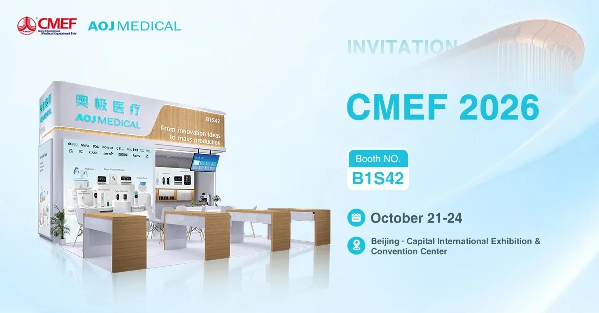 CMEF 2026 invitation — AOJ Medical booth B1S42, 21-24 October, Beijing Capital International Exhibition & Convention Center
