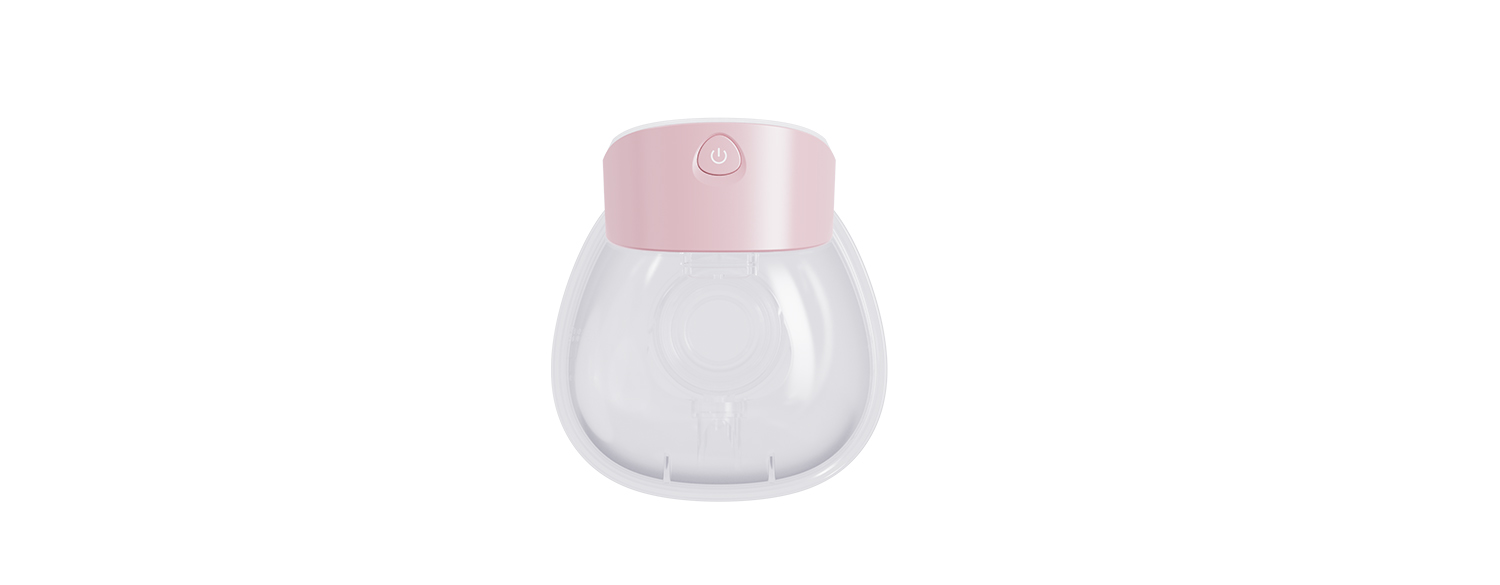 pink hands-free wearable breast pump