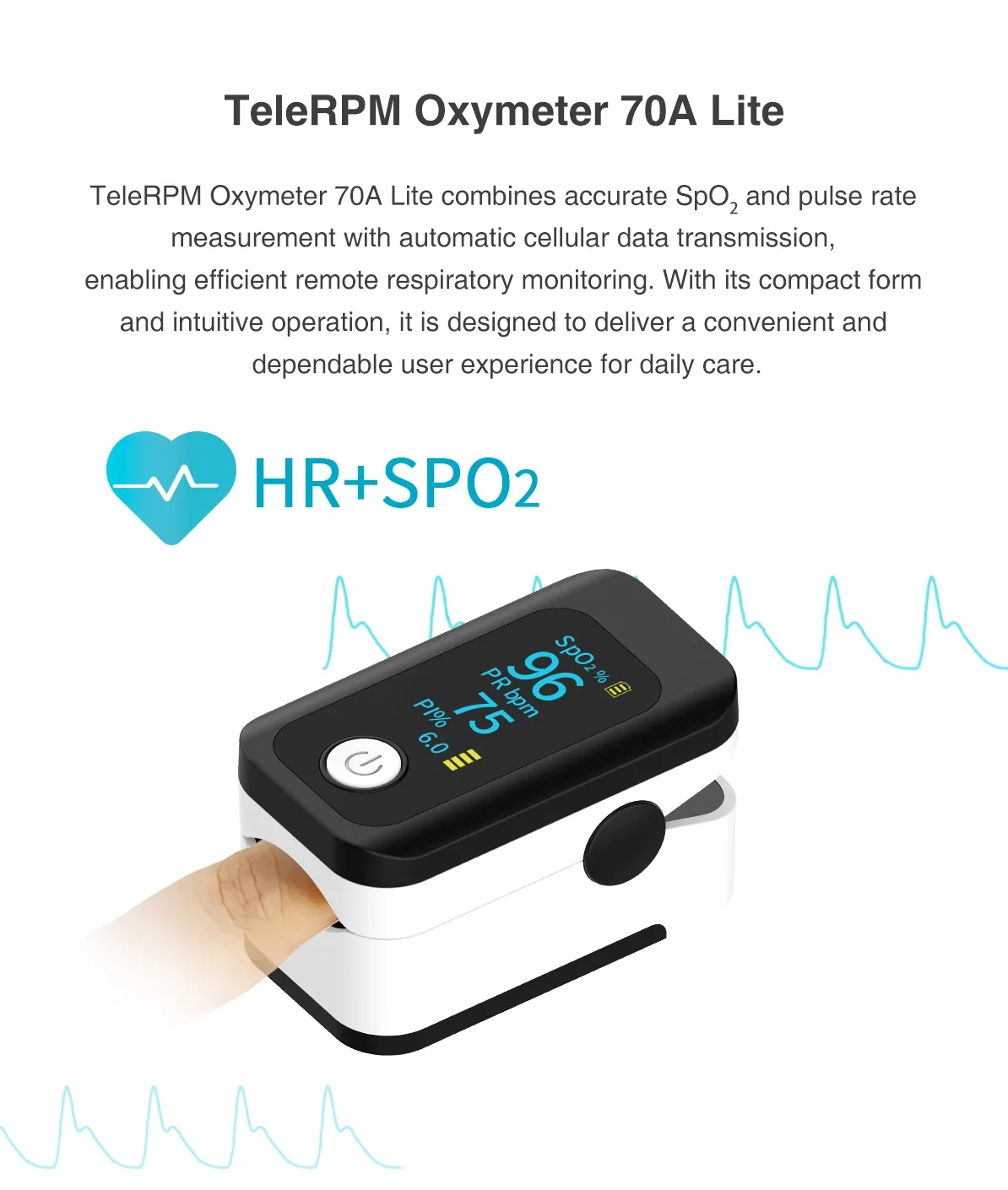 70A Lite compact oximeter design