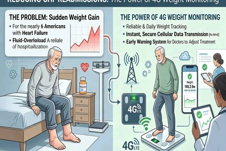 How to Ensure Elderly Patient Compliance in RPM Programs: The Transformative Power of a 4G Connected Weight Scale