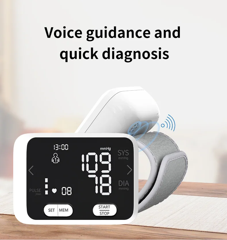 high-accuracy wrist sphygmomanometer with voice guidance