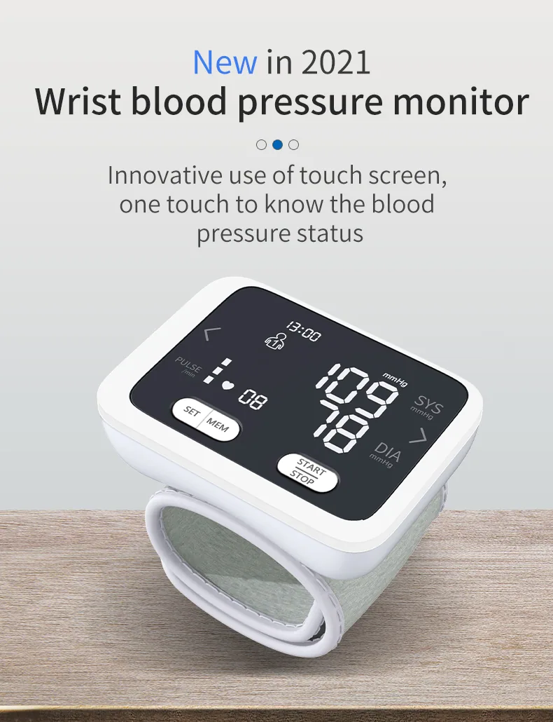 compact sphygmomanometer with touch control and voice broadcast