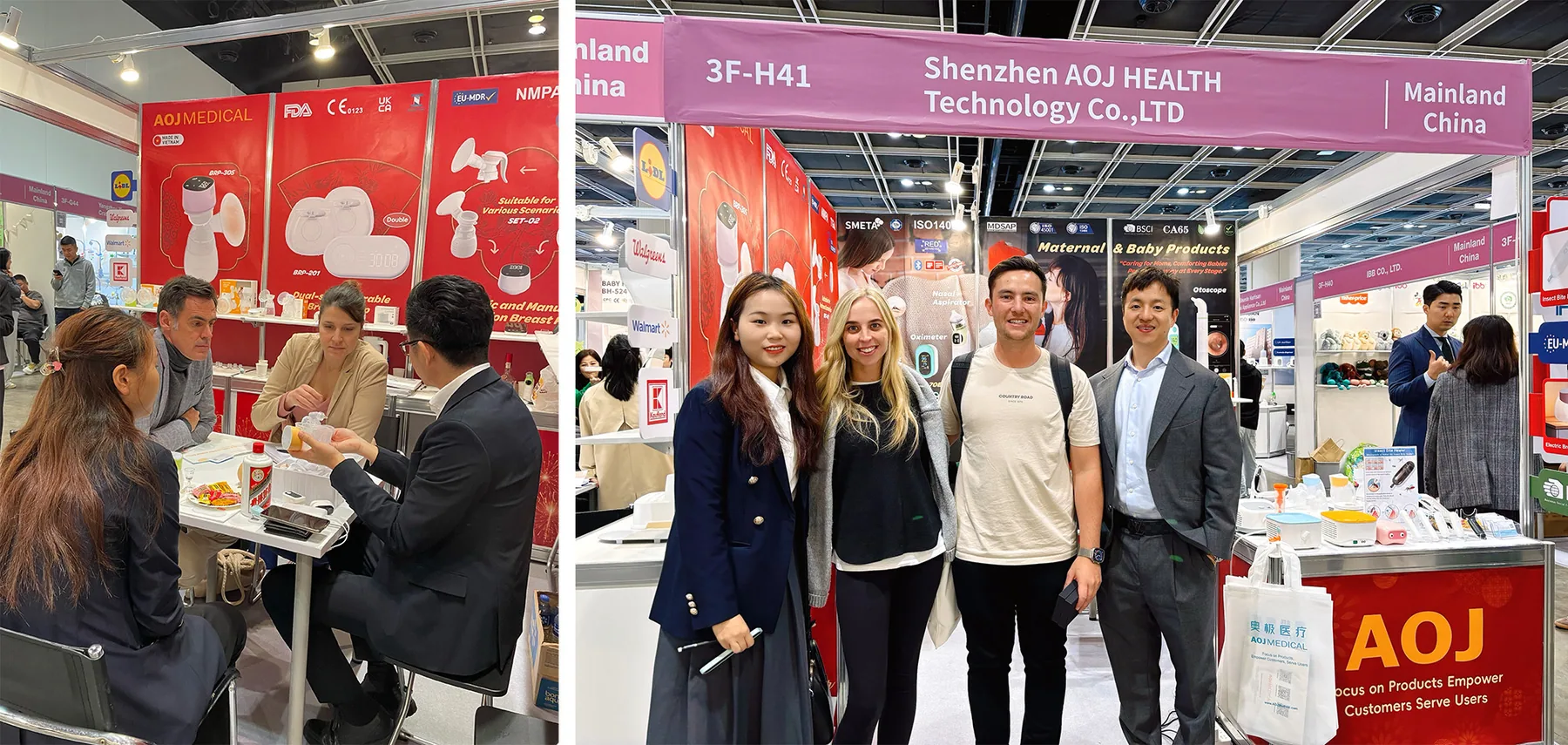 AOJ at the 2025 Hong Kong Baby Products Fair with baby care medical device